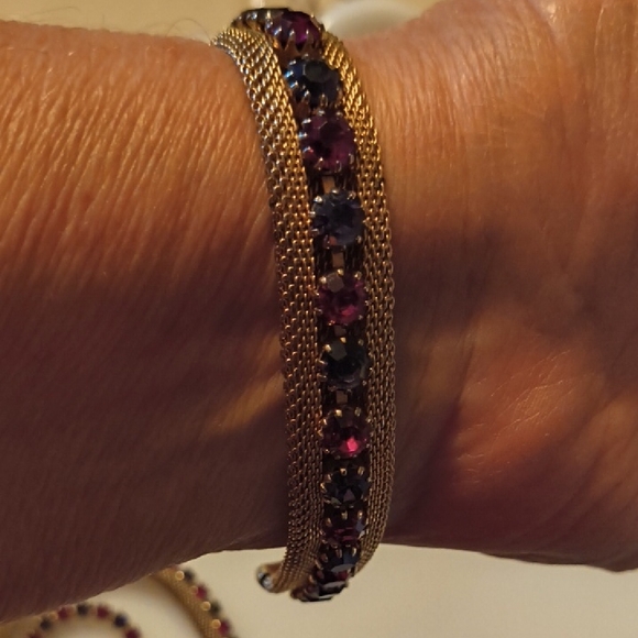 Albert Weiss Vintage Gold and Purple 5pc Glam Set - Picture 6 of 7